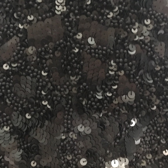 Gold Hawk Gray Sequin  Silk Sleeveless Shift Dress - Picture 7 of 8